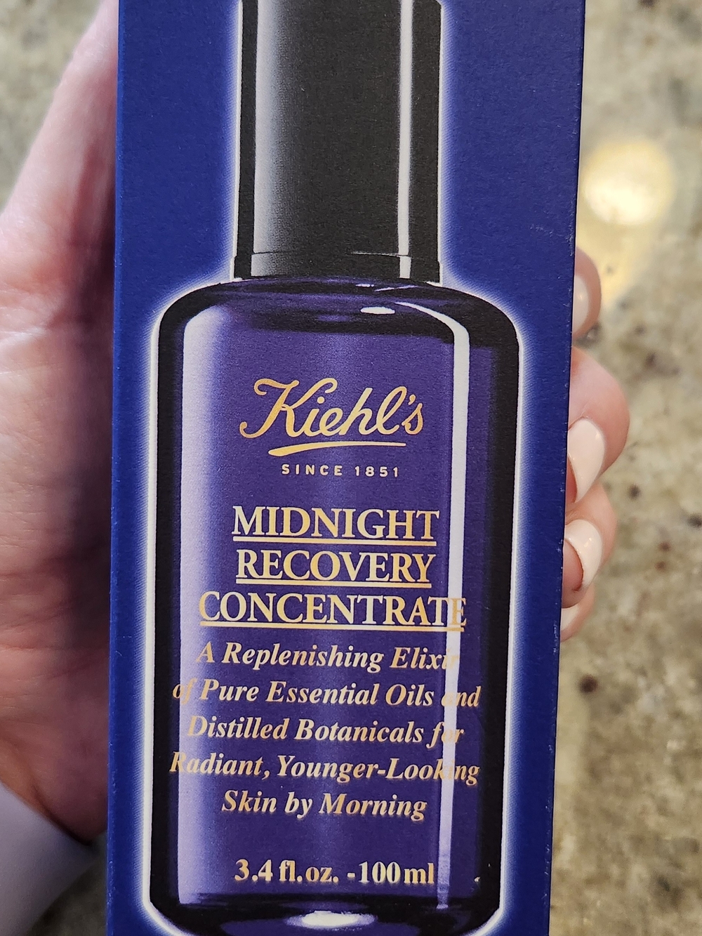 Kiehl's Midnight Recovery Oil Large 3.4 Oz Bottle New